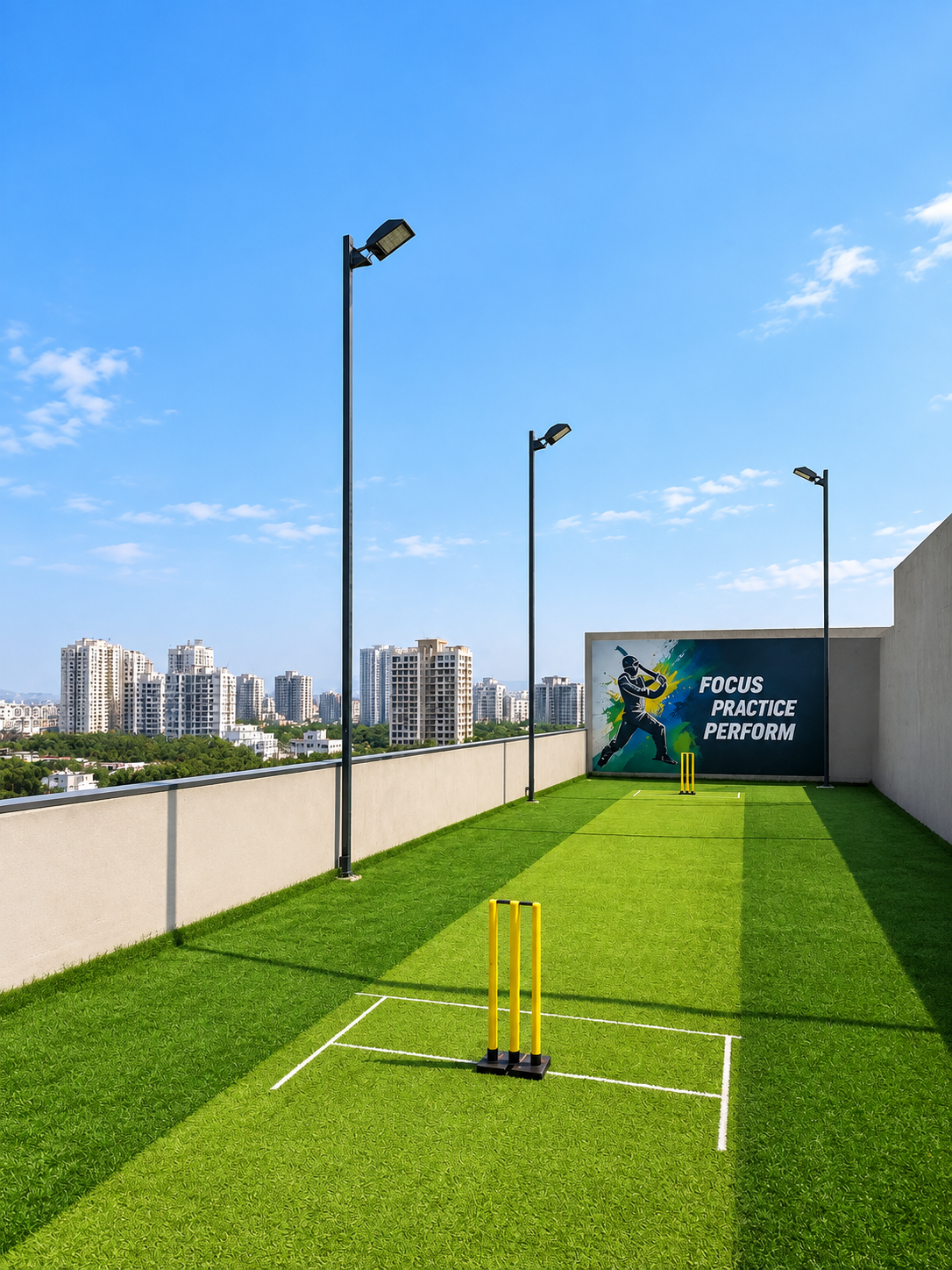 Before cricket practice net installation