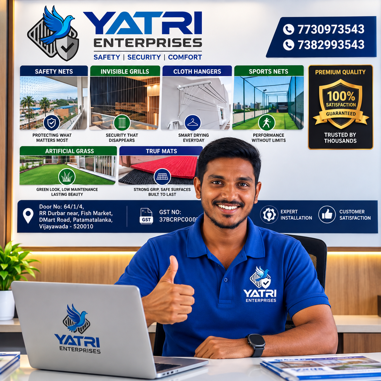 Safety nets and invisible grills services by Yatri Enterprises
